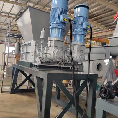 एचडीपीई ब्लू ड्रम फोमेड कंटेनर चार दस्ता एक्सिस प्लास्टिक रीसाइक्लिंग श्रेडर