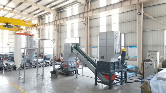 एचडीपीई ब्लू ड्रम फोमेड कंटेनर चार दस्ता एक्सिस प्लास्टिक रीसाइक्लिंग श्रेडर